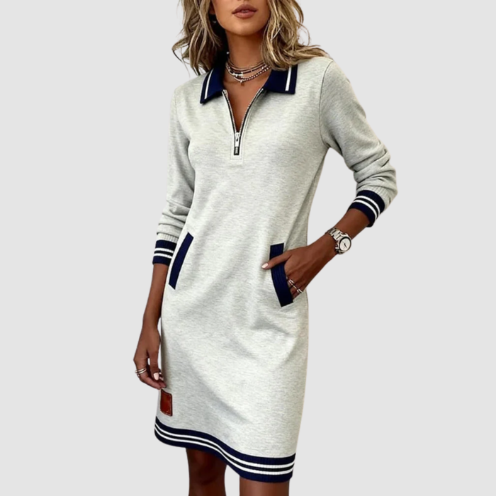 Whitemore & Daughters - Lyssa Mini Dress: V-Neck Dress with Puff Sleeves
