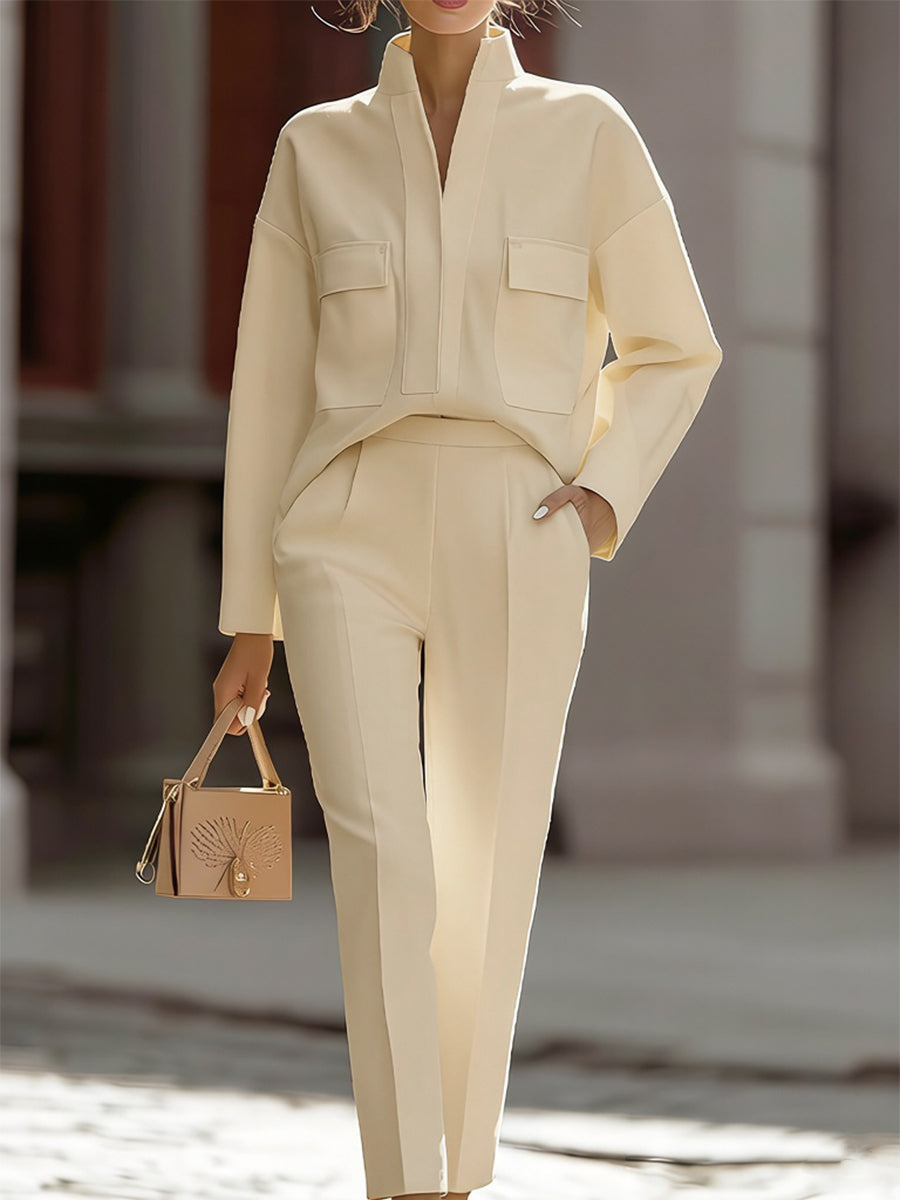 Luxe Oversized Shirt & Tailored Trouser Two-Piece Set Co-ord – Whitemore & Daughters