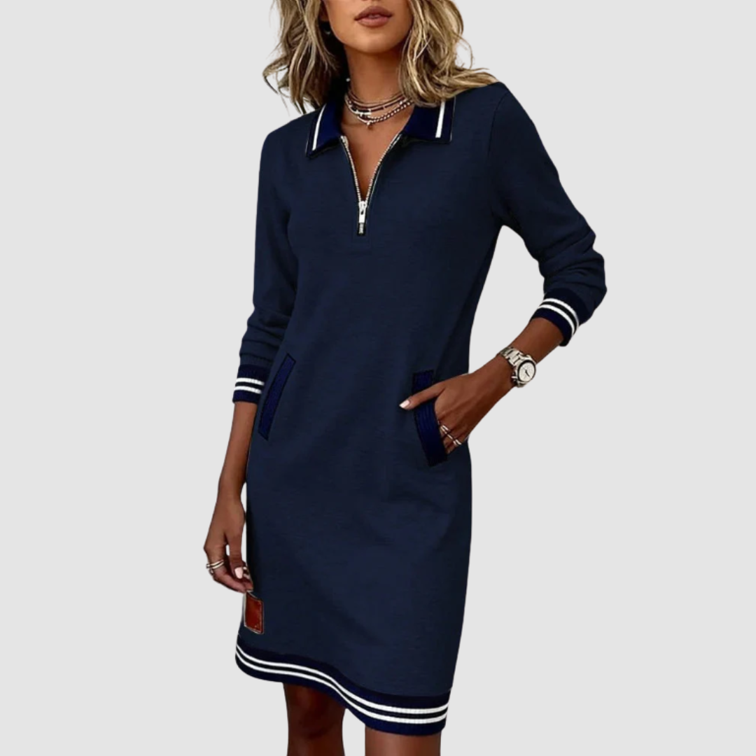 Whitemore & Daughters - Lyssa Mini Dress: V-Neck Dress with Puff Sleeves