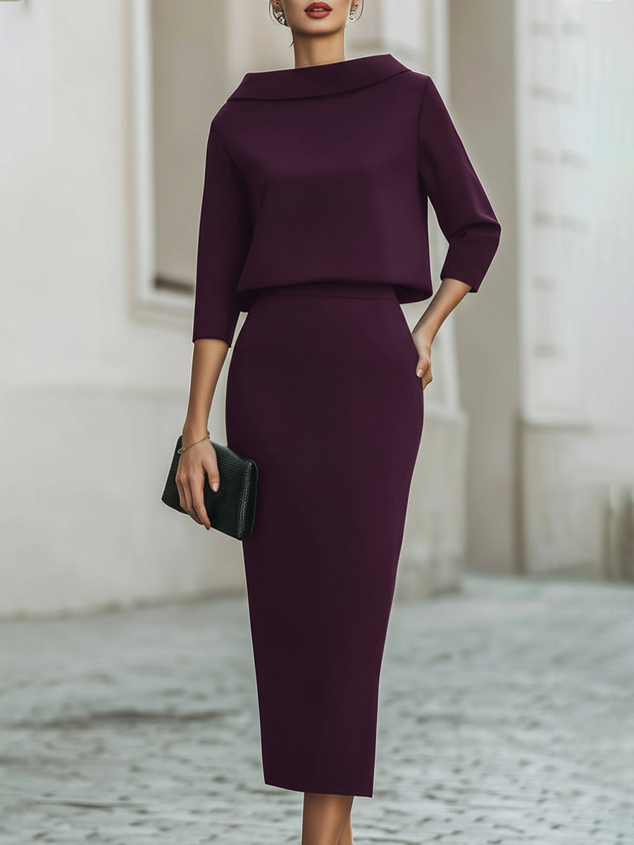 Boat Neck Top and Midi Skirt Set Co-ord – Whitemore & Daughters