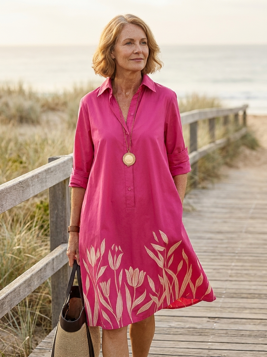 Isabella | Chic Cotton Midi Dress