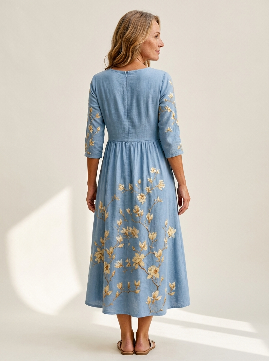 Bluebell Meadow Pocket Midi Dress