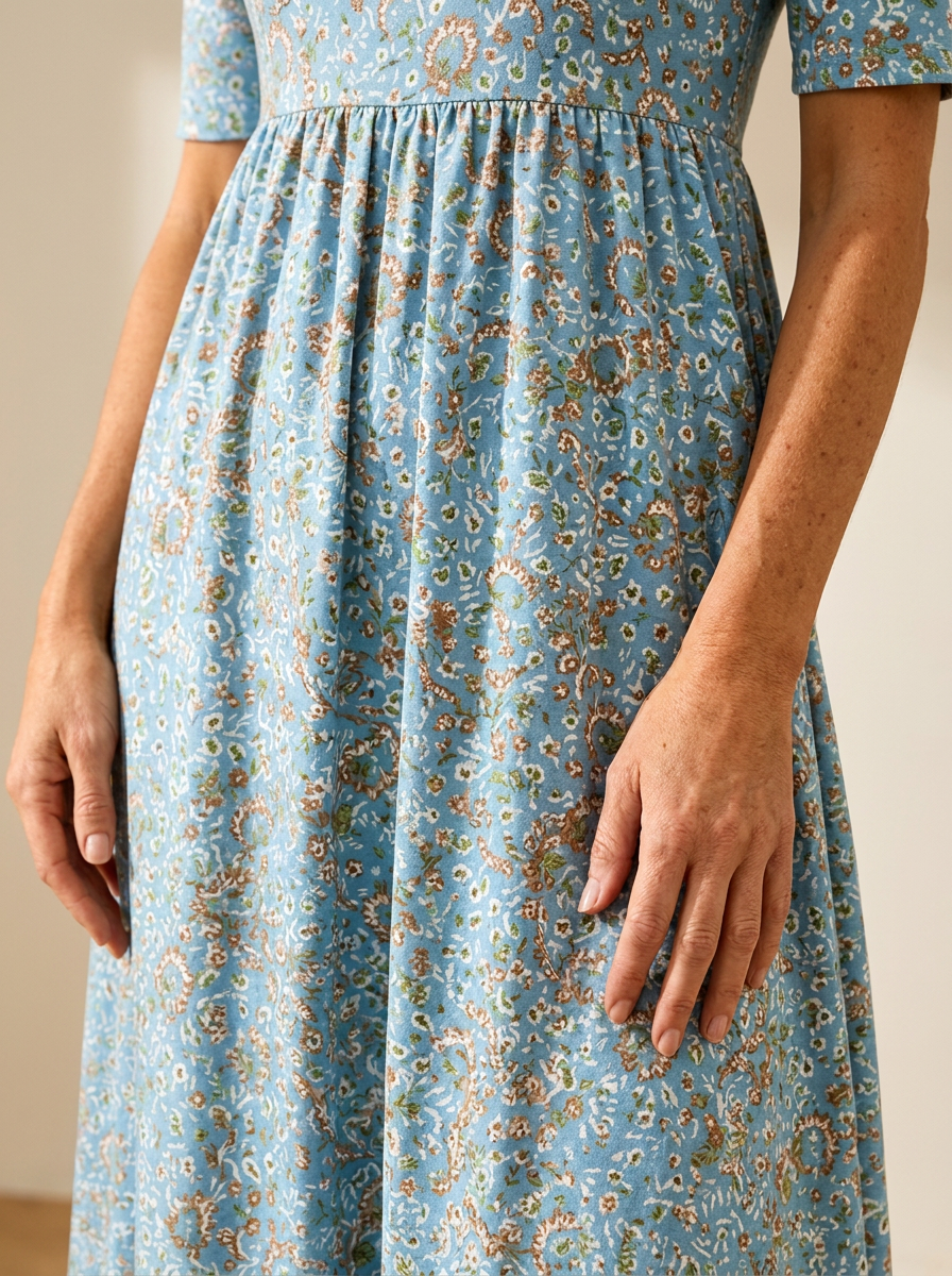 Seaside Mosaic Pocket Maxi Dress