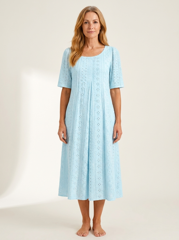 Skylight Grace Eyelet Pocket Midi Dress
