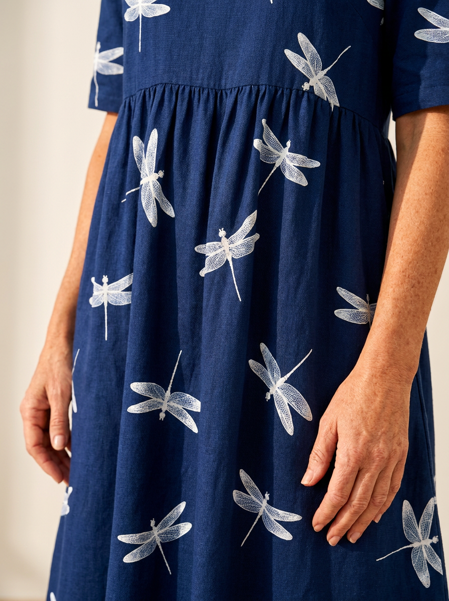 Dragonfly Breeze Pocket Midi Dress
