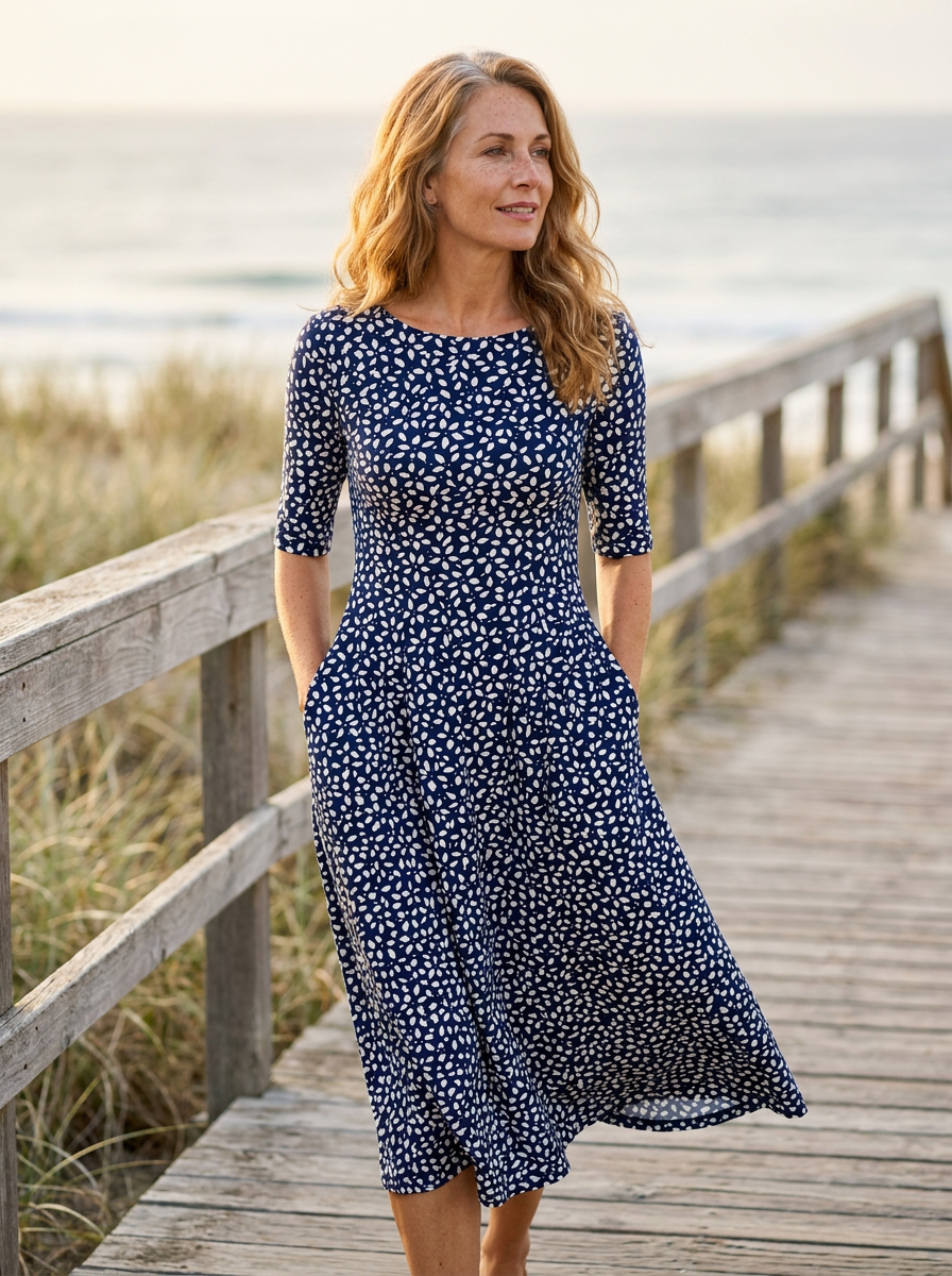 Midnight Bloom Pocket Maxi Dress