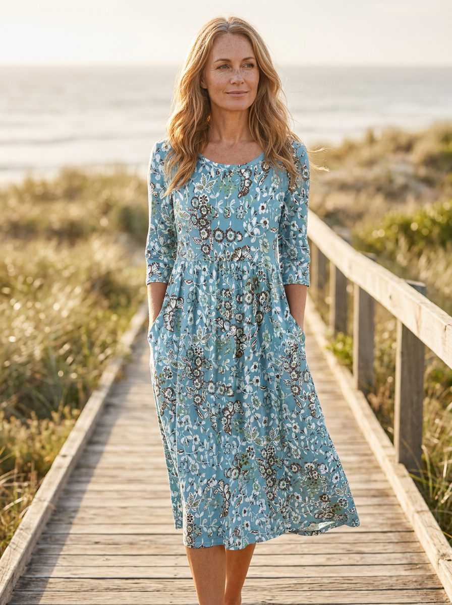 Coastal Garden Pocket Maxi Dress