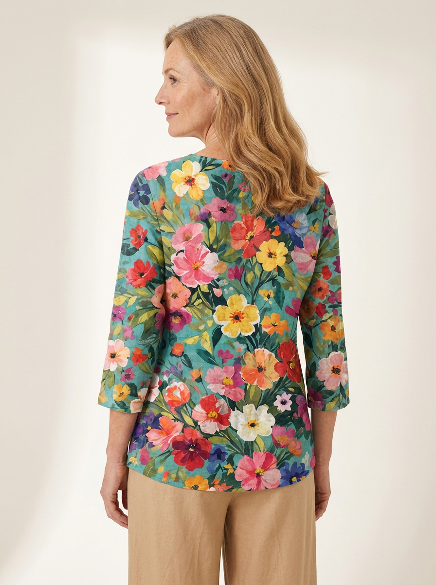 Nora | Long Blouse with V-Neck