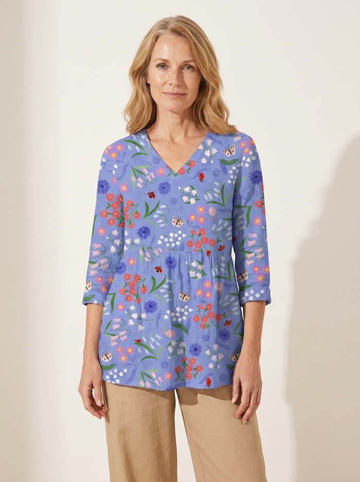 Aline | Long Blouse with V-Neck