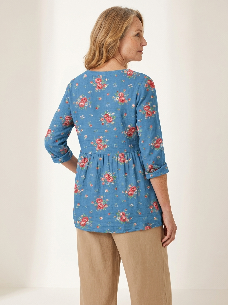 Melanie | Long Blouse with V-Neck