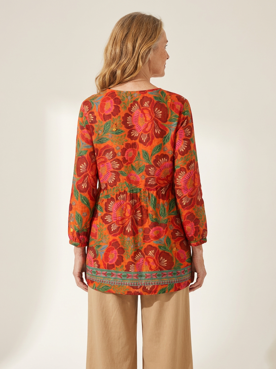 Marion | Long Blouse with V-Neck