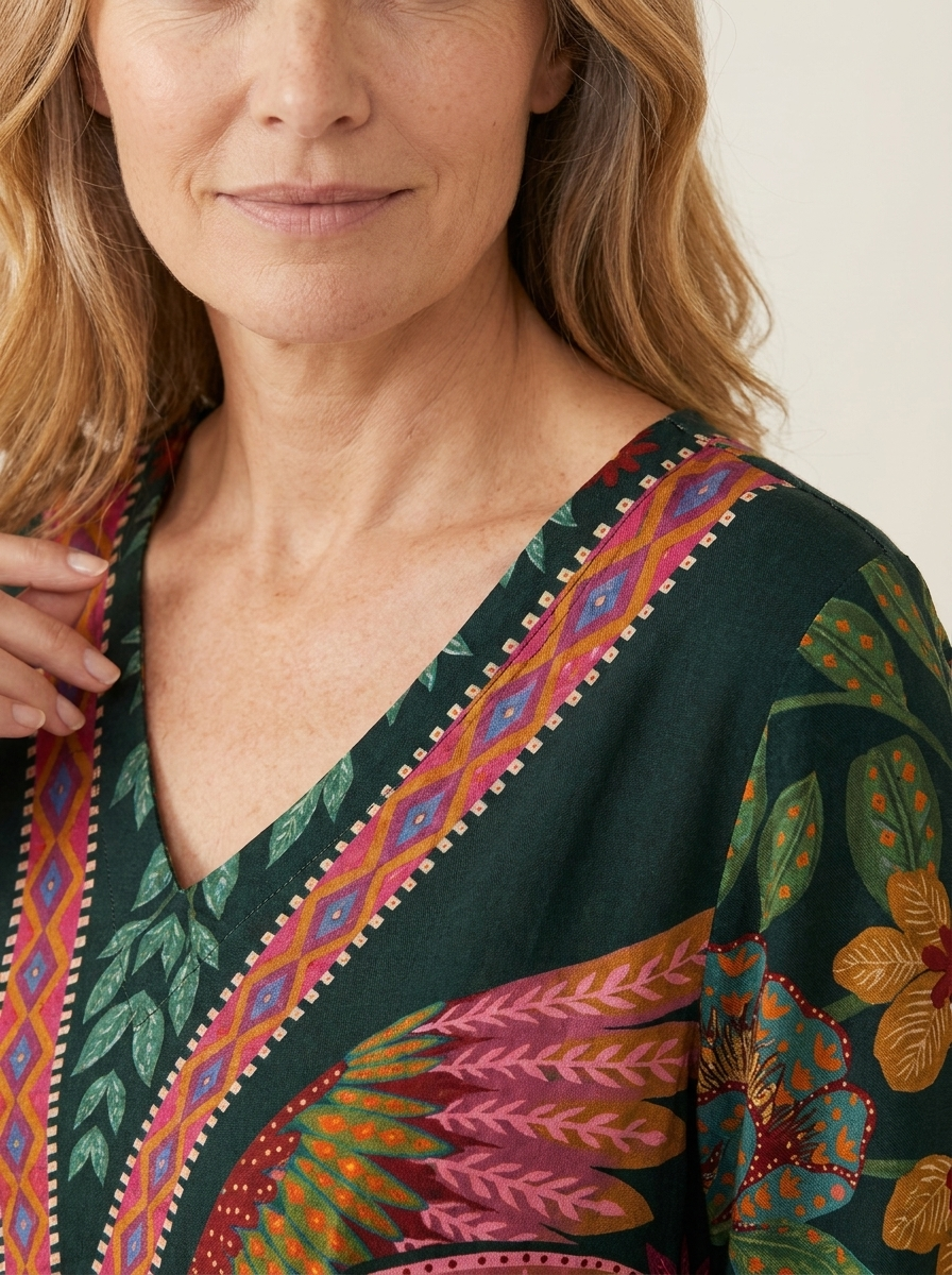 Manon | Long Blouse with V-Neck