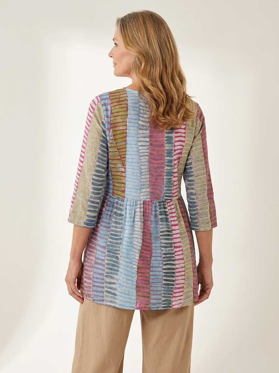 Anais | Long Blouse with V-Neck