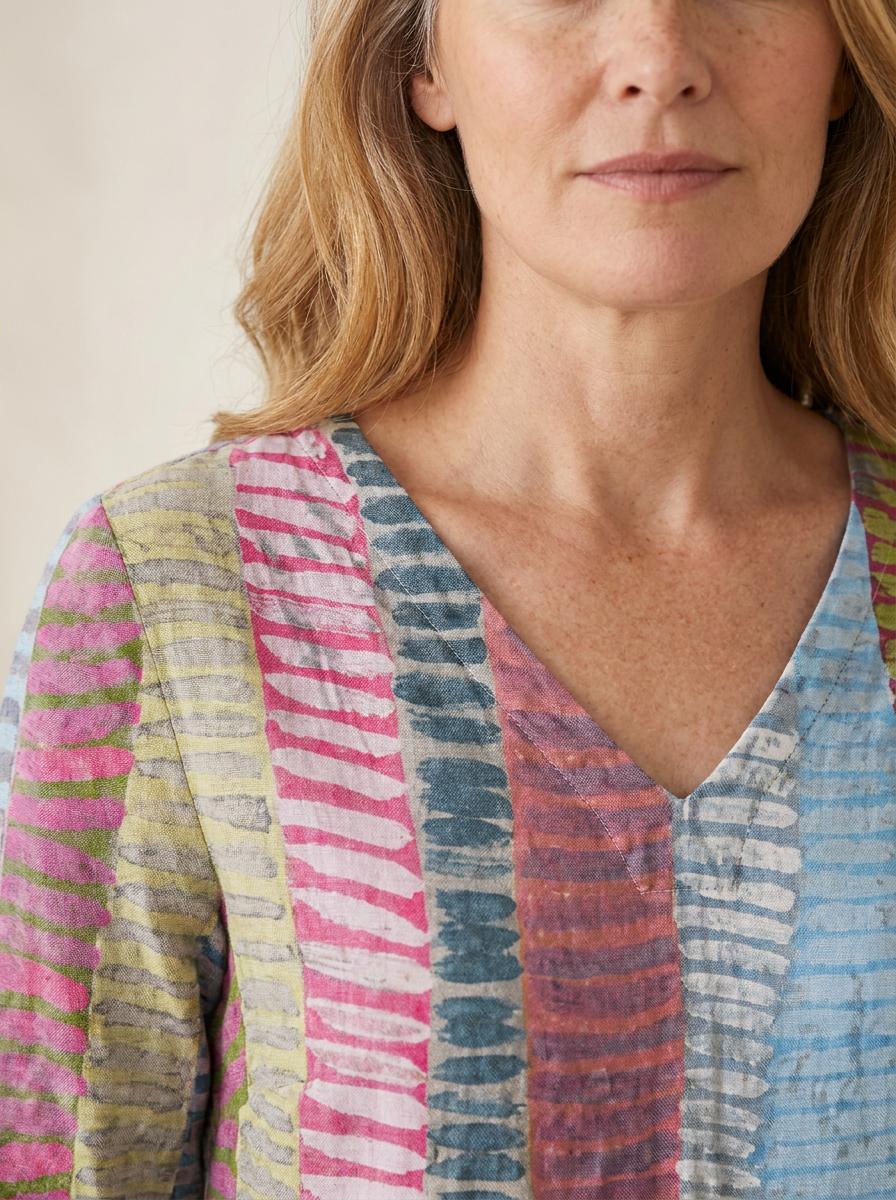 Anais | Long Blouse with V-Neck