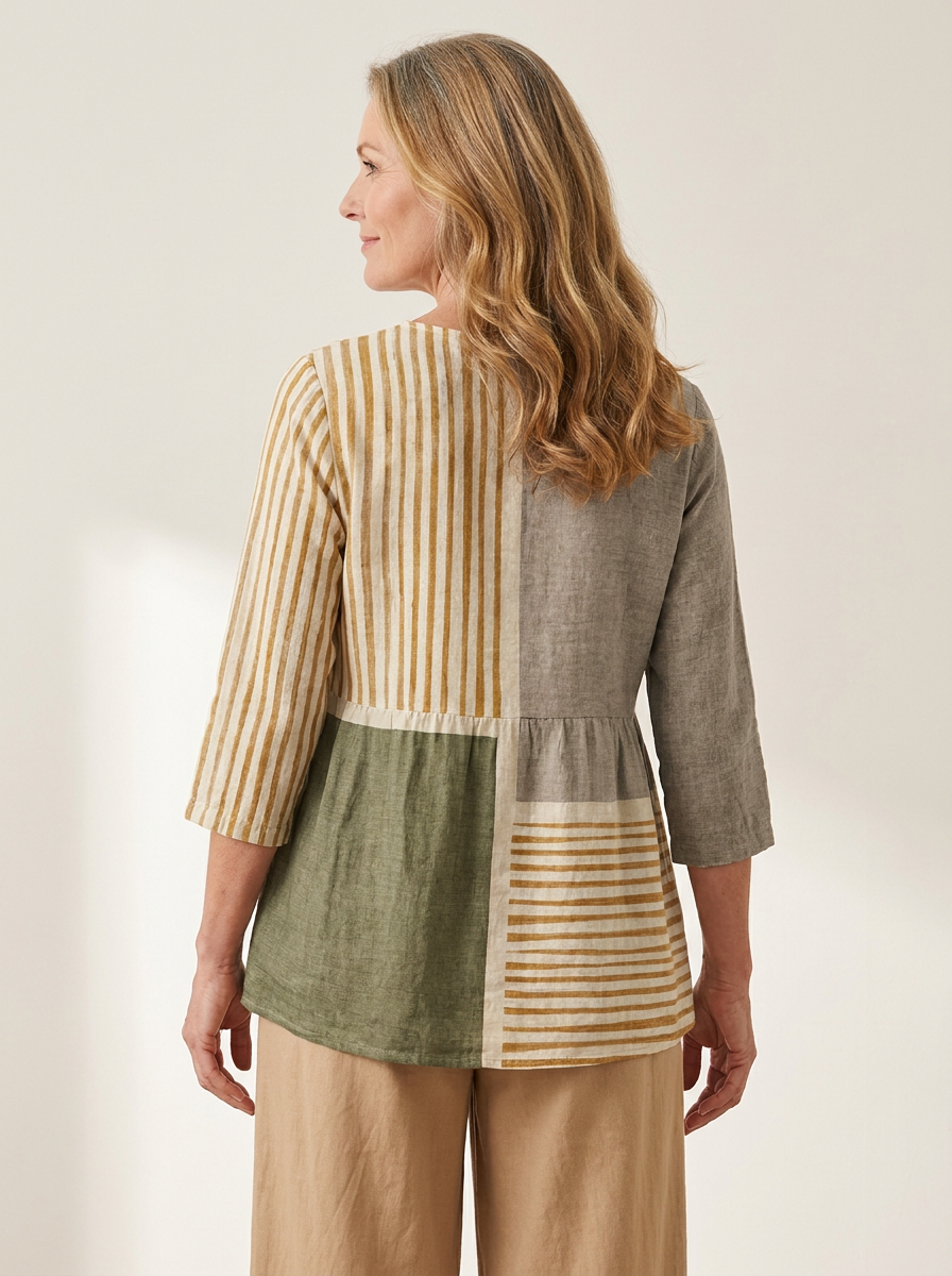 Camille | Long Blouse with V-Neck