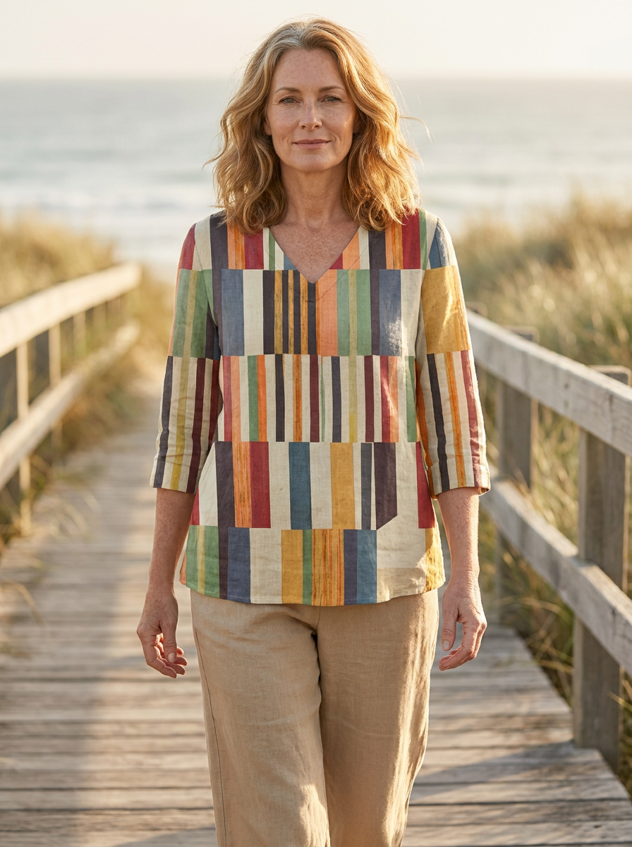 Chloe | Long Blouse with V-Neck