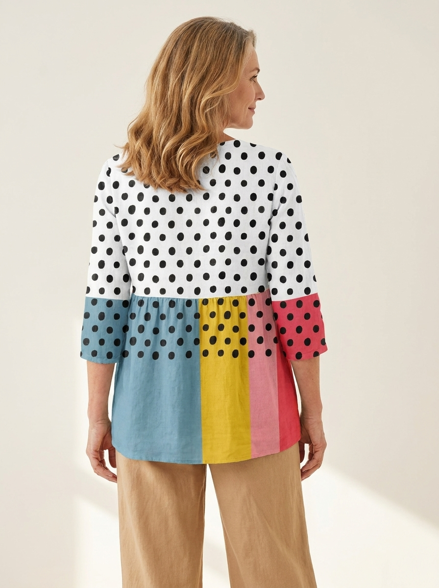 Valerie | Long Blouse with V-Neck