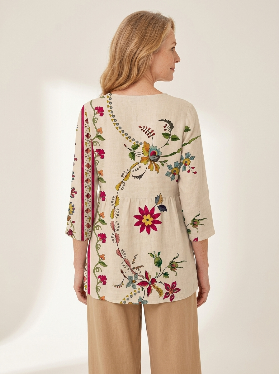 Clara | Long Blouse with V-Neck
