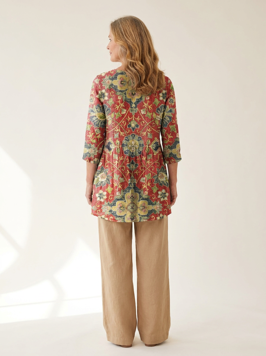 Lea | Long Blouse with V-Neck