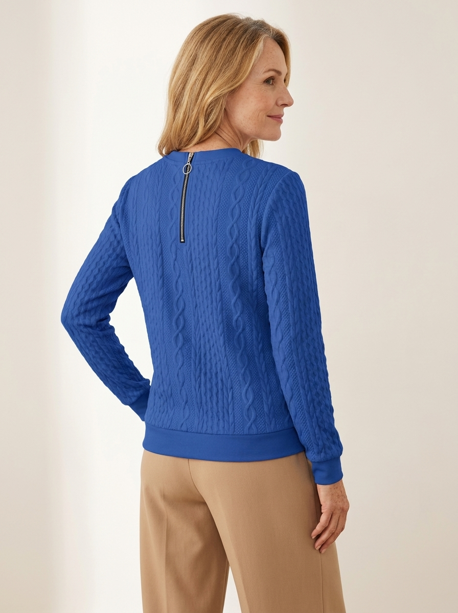 Willow | Classic Cable Zip Sweater