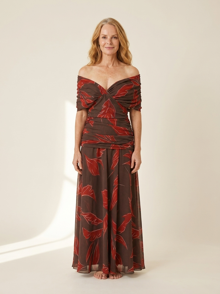 Poppy | Elegant Leaf Dress