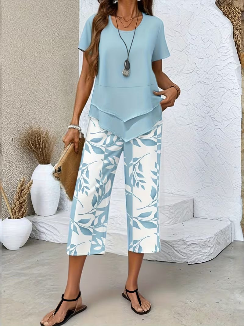 Casual Leaf Print Two-Piece Set Co-ord – Whitemore & Daughters