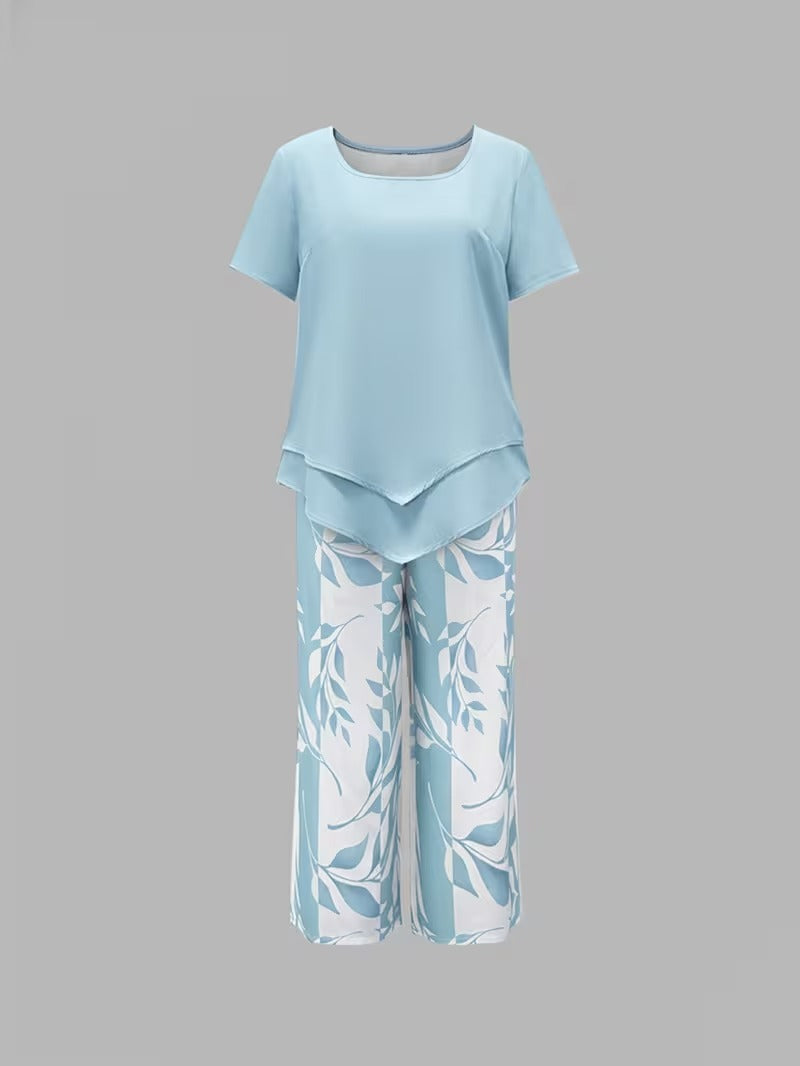 Casual Leaf Print Two-Piece Set Co-ord – Whitemore & Daughters