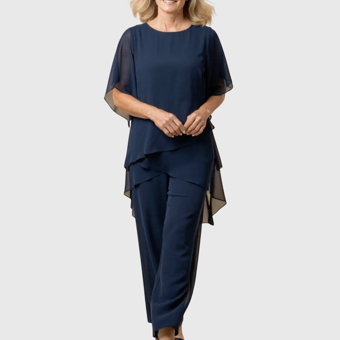 Linda Suit with Draped Palazzo Pants Co-ord – Whitemore & Daughters