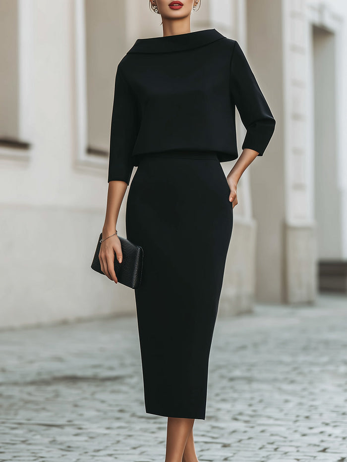 Boat Neck Top and Midi Skirt Set Co-ord – Whitemore & Daughters