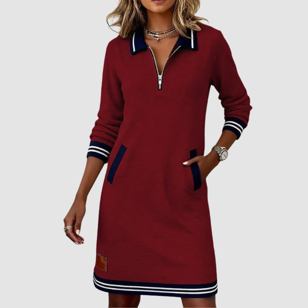 Whitemore & Daughters - Lyssa Mini Dress: V-Neck Dress with Puff Sleeves