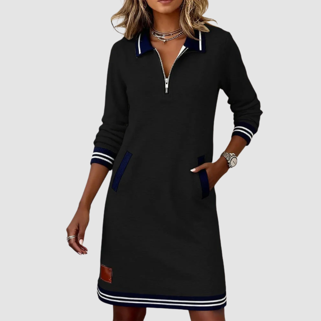 Whitemore & Daughters - Lyssa Mini Dress: V-Neck Dress with Puff Sleeves