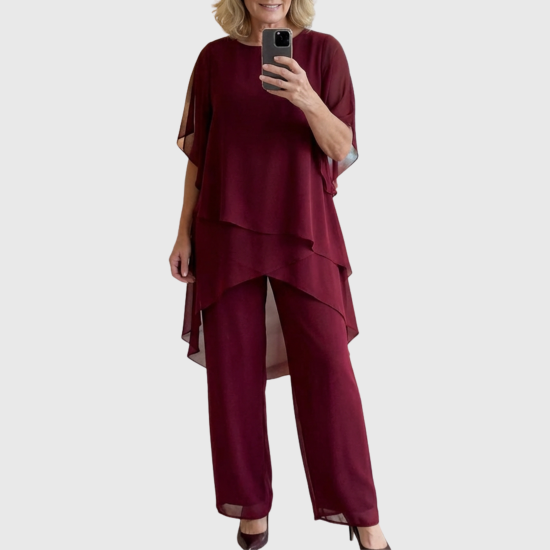 Linda Suit with Draped Palazzo Pants Co-ord – Whitemore & Daughters