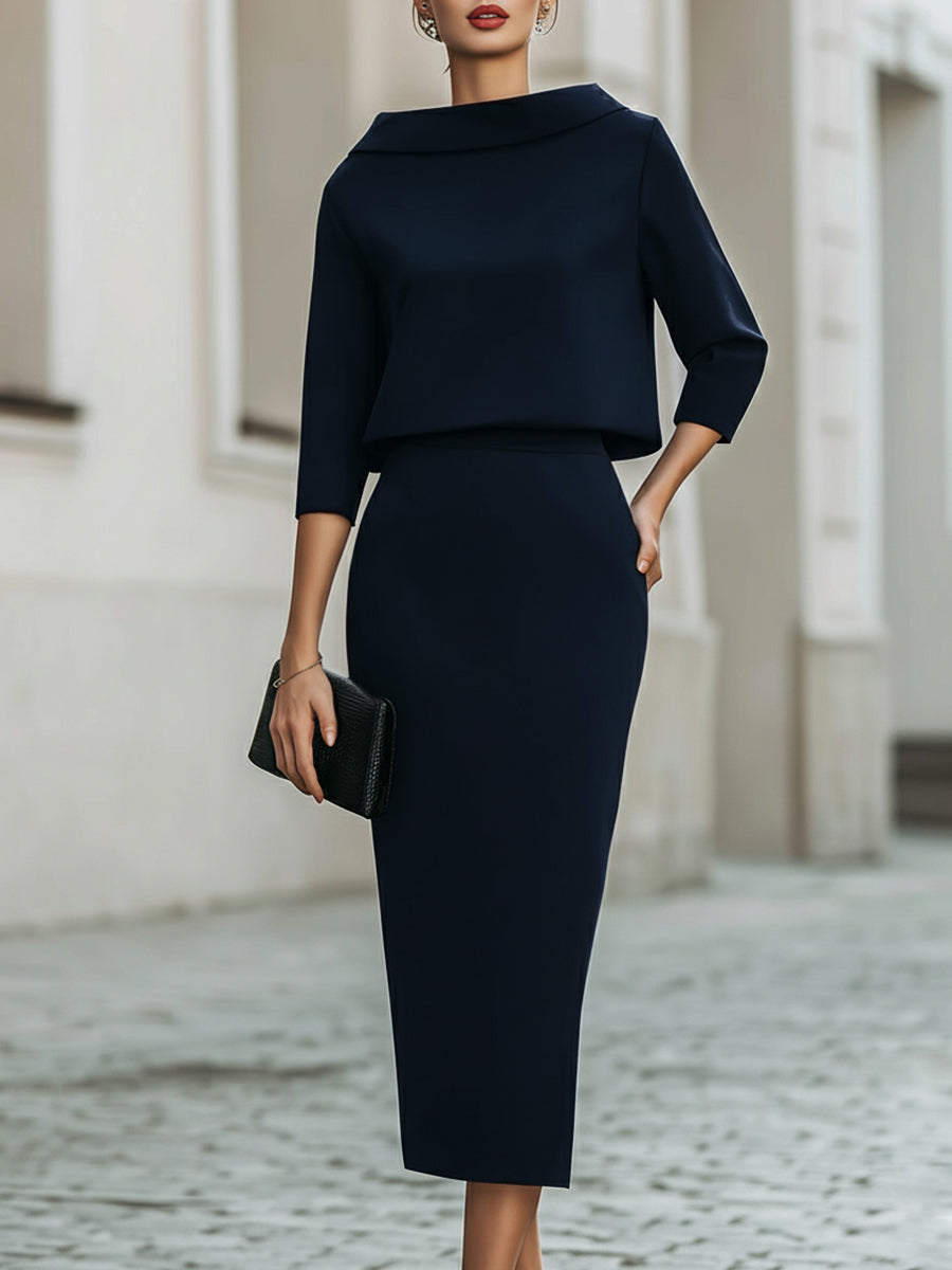 Boat Neck Top and Midi Skirt Set Co-ord – Whitemore & Daughters