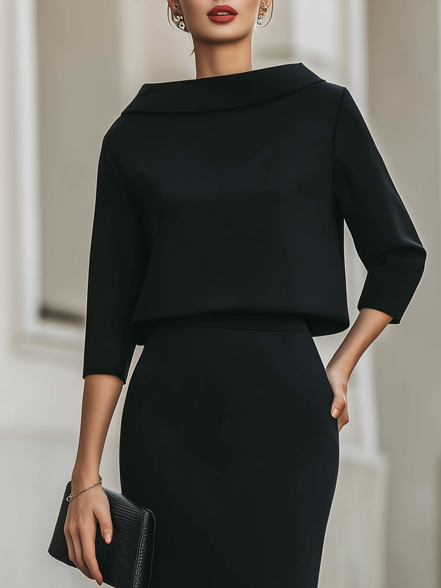 Boat Neck Top and Midi Skirt Set Co-ord – Whitemore & Daughters