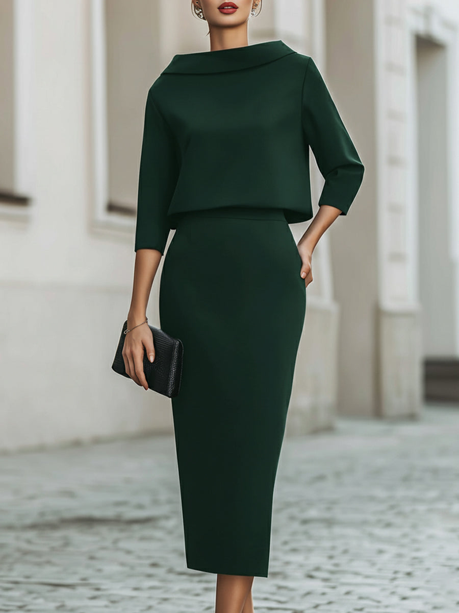 Boat Neck Top and Midi Skirt Set Co-ord – Whitemore & Daughters