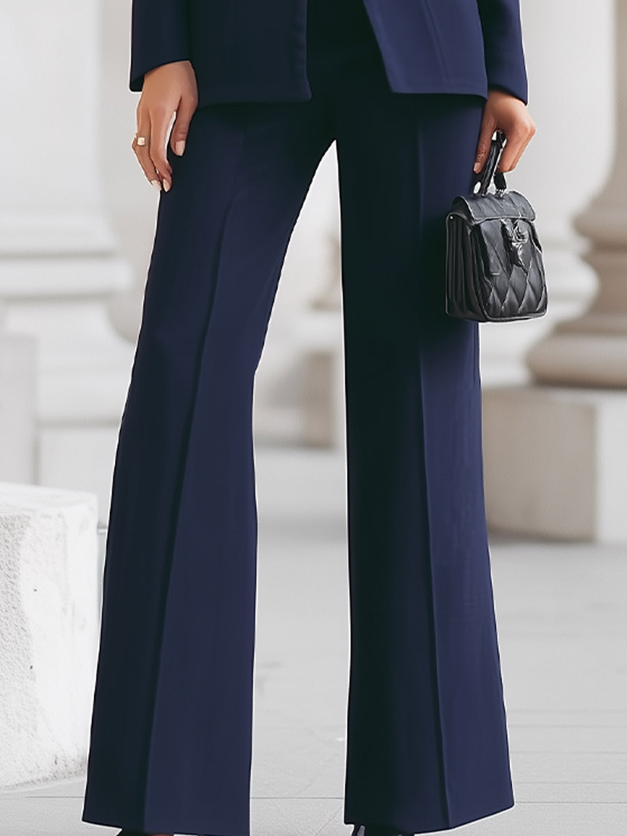 High-Collar Blazer & Wide-Leg Trousers Co-ord – Whitemore & Daughters