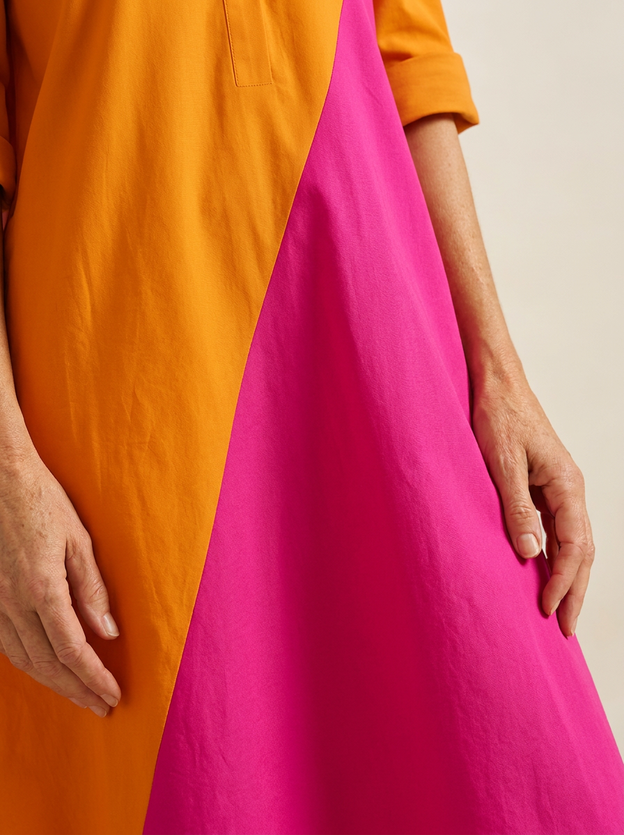 Sabrina - Stylish Cotton Midi Dress