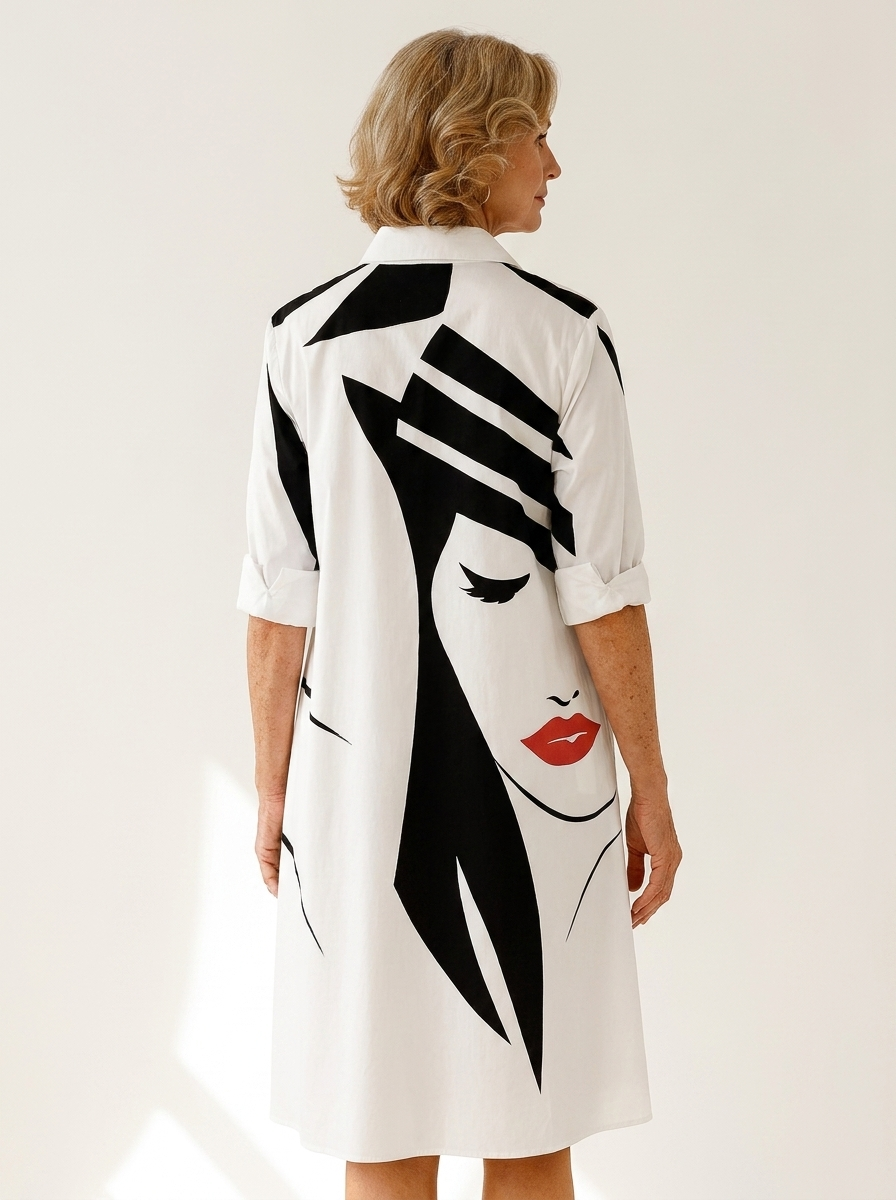 Yvette - Chic Cotton Midi Dress