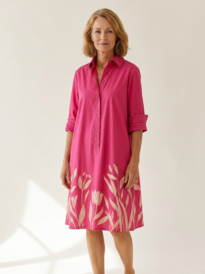 Isabella | Chic Cotton Midi Dress