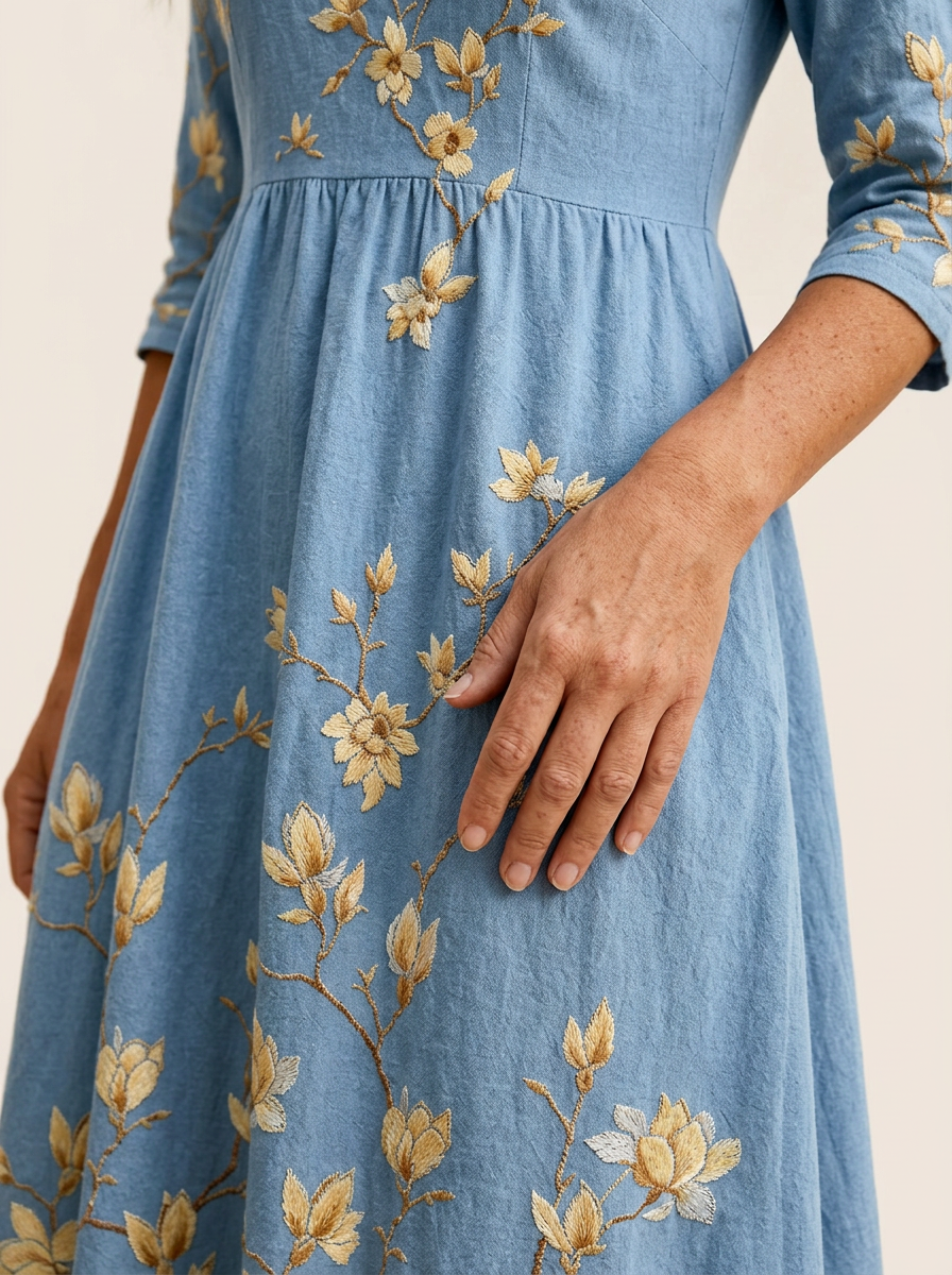 Bluebell Meadow Pocket Midi Dress