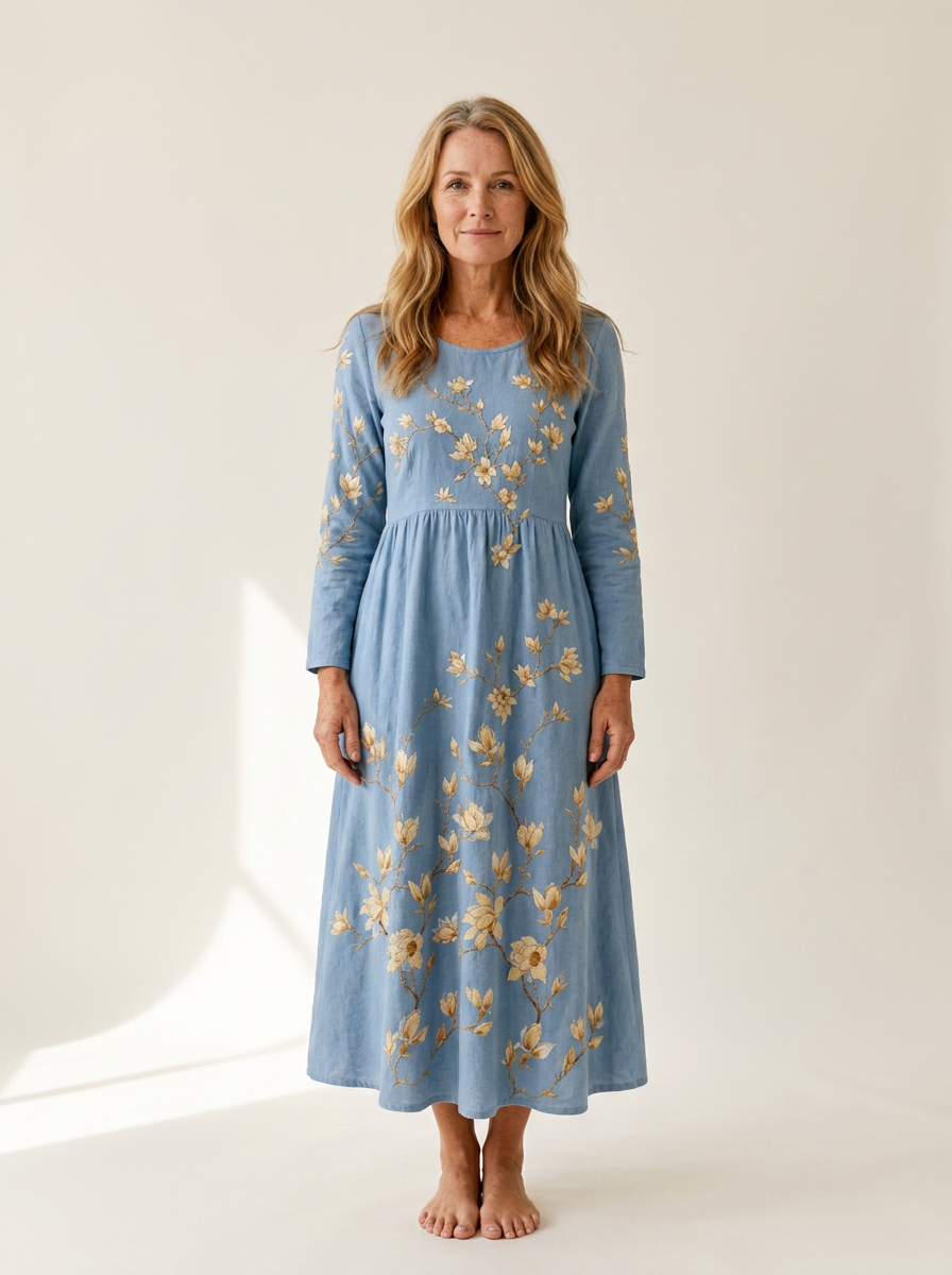 Bluebell Meadow Pocket Midi Dress