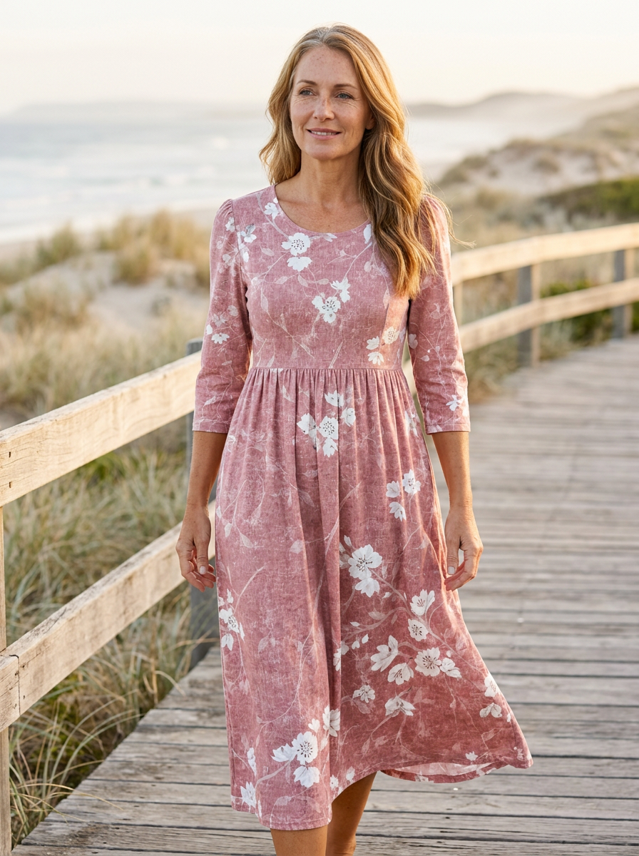 Blush Bloom Grace Pocket Midi Dress