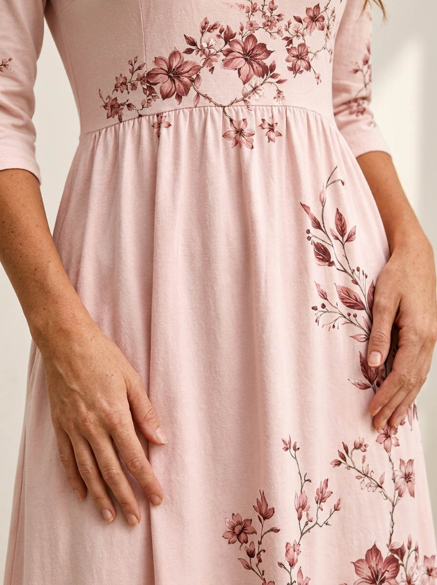 Rose Garden Charm Pocket Midi Dress