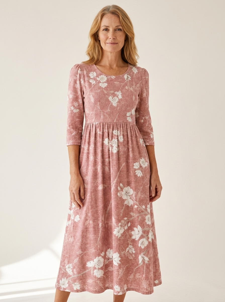 Blush Bloom Grace Pocket Midi Dress