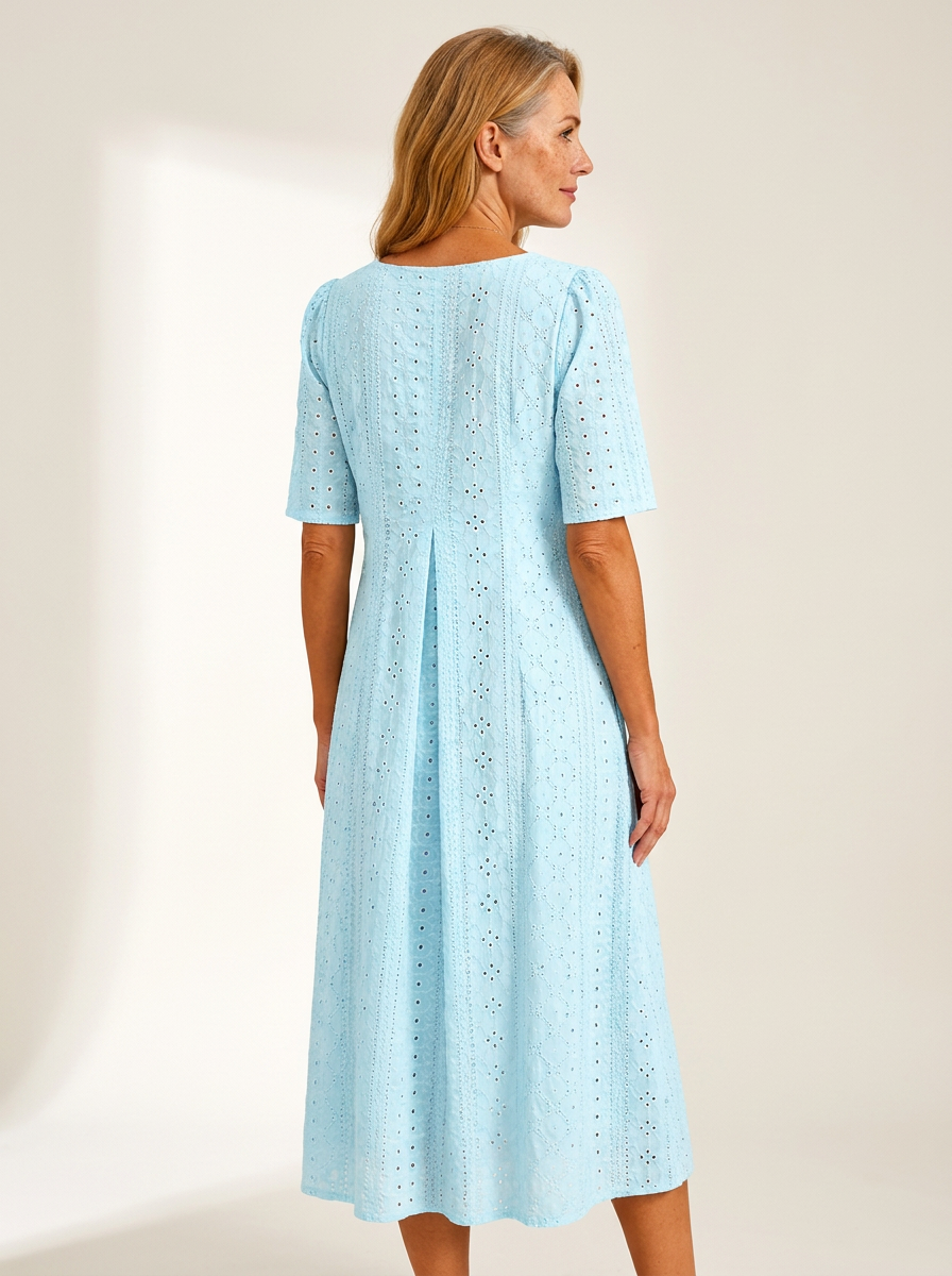 Skylight Grace Eyelet Pocket Midi Dress