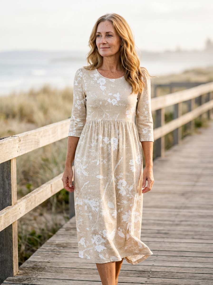 Soft Meadow Blossom Everyday Midi Dress