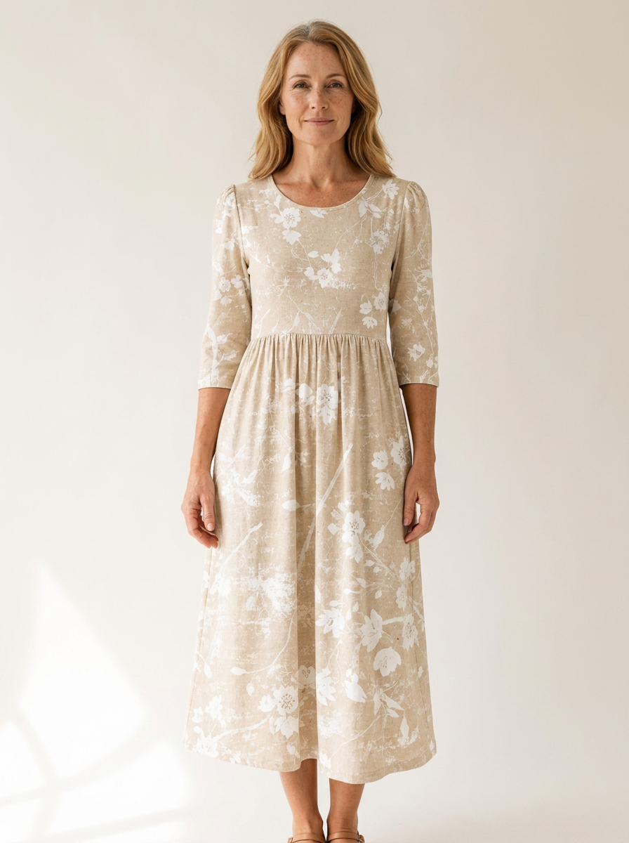 Soft Meadow Blossom Everyday Midi Dress