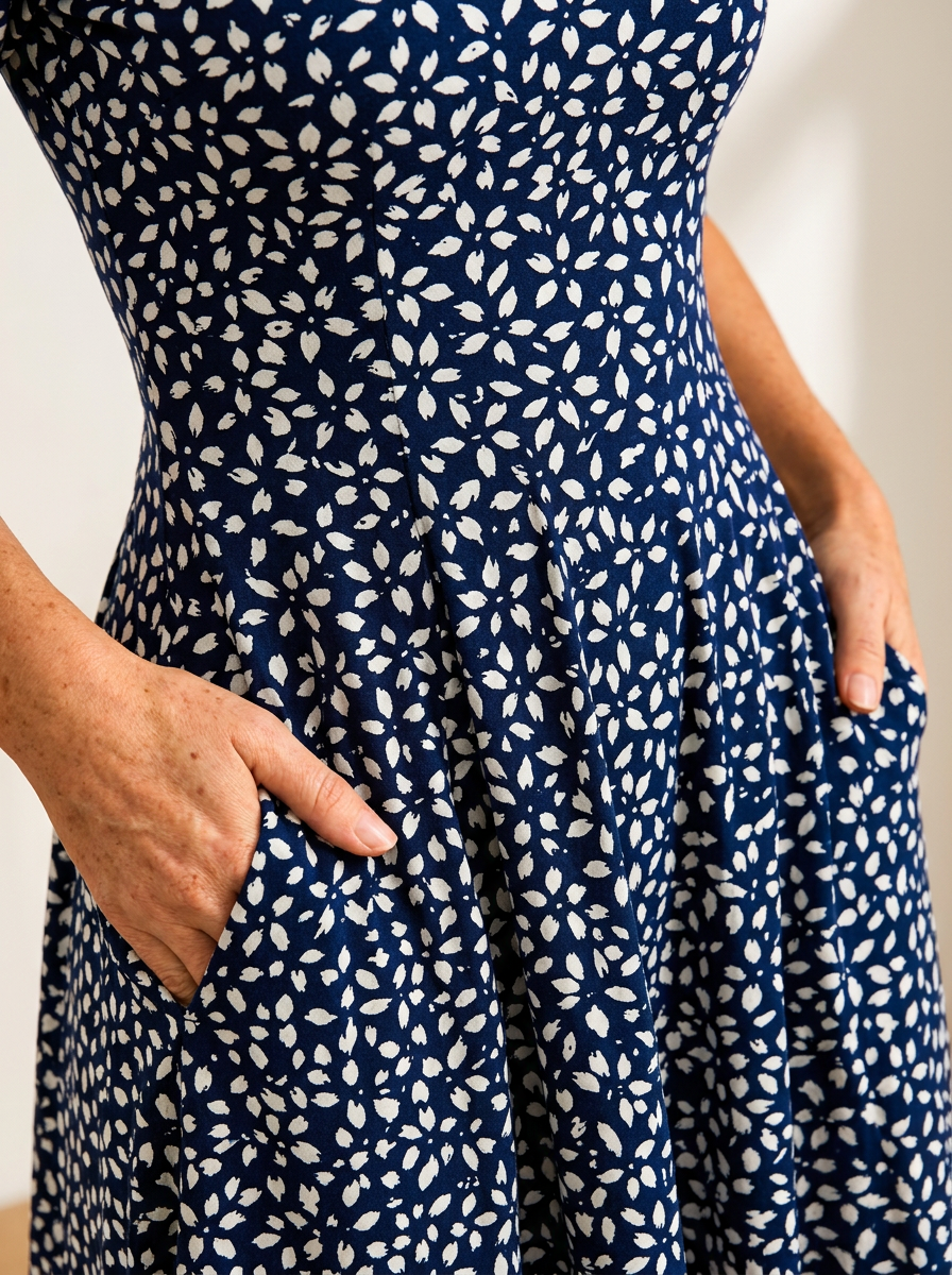 Midnight Bloom Pocket Maxi Dress