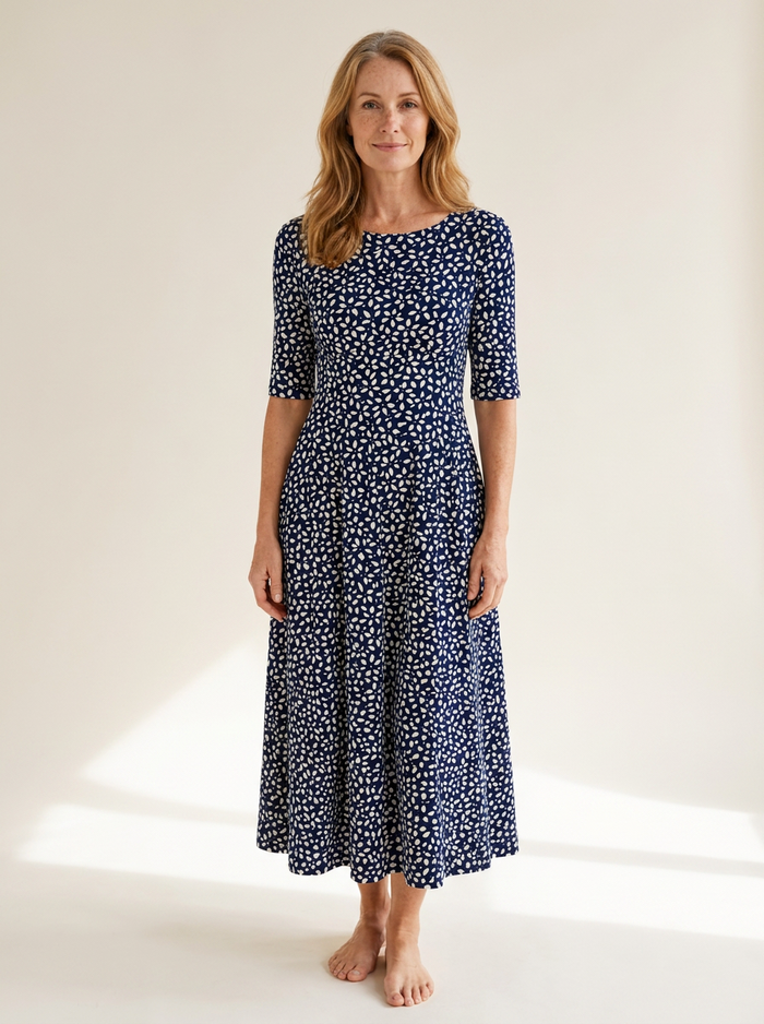 Midnight Bloom Pocket Maxi Dress