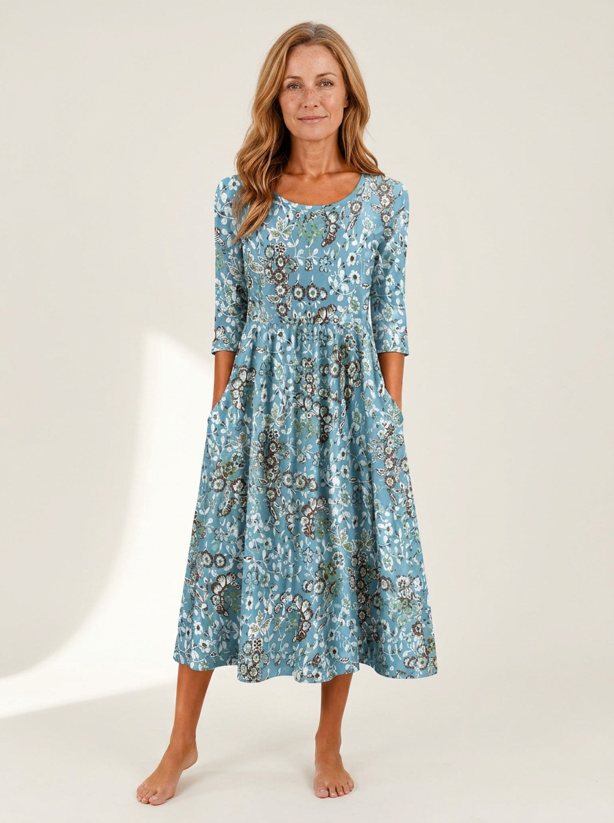 Coastal Garden Pocket Maxi Dress